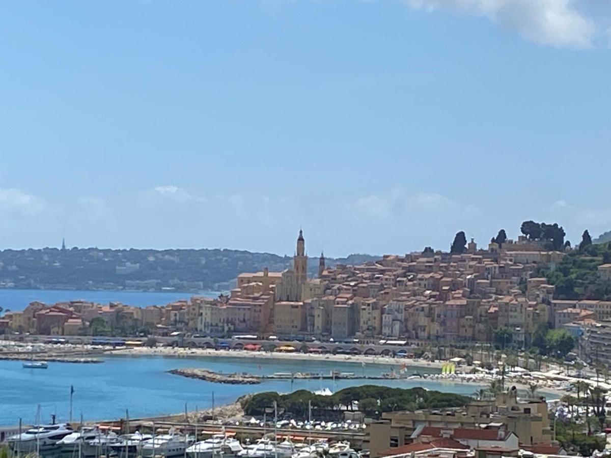 Ferienwohnung Mansfield Vue Carte Postale Terrasse Piscine Calme Port A 200M A Pied Menton Exterior foto