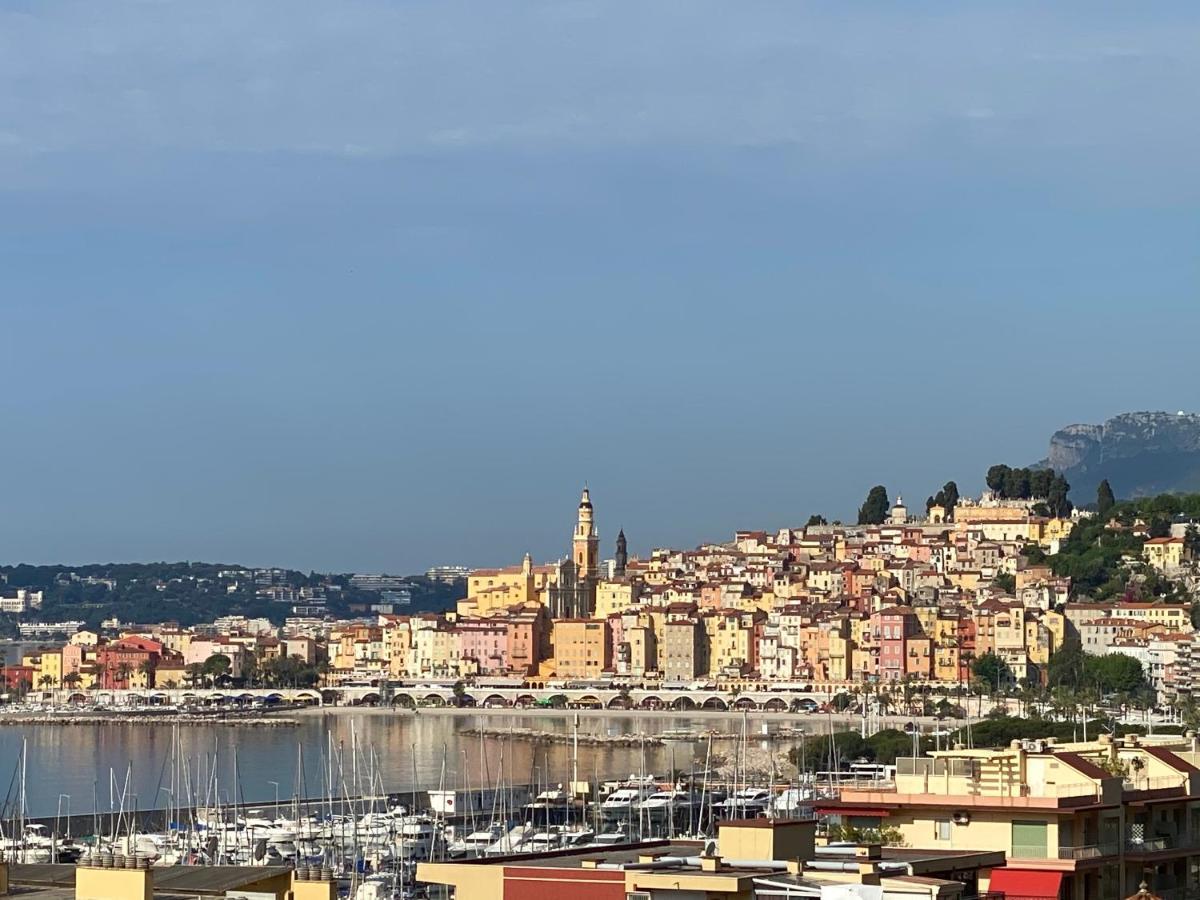Ferienwohnung Mansfield Vue Carte Postale Terrasse Piscine Calme Port A 200M A Pied Menton Exterior foto